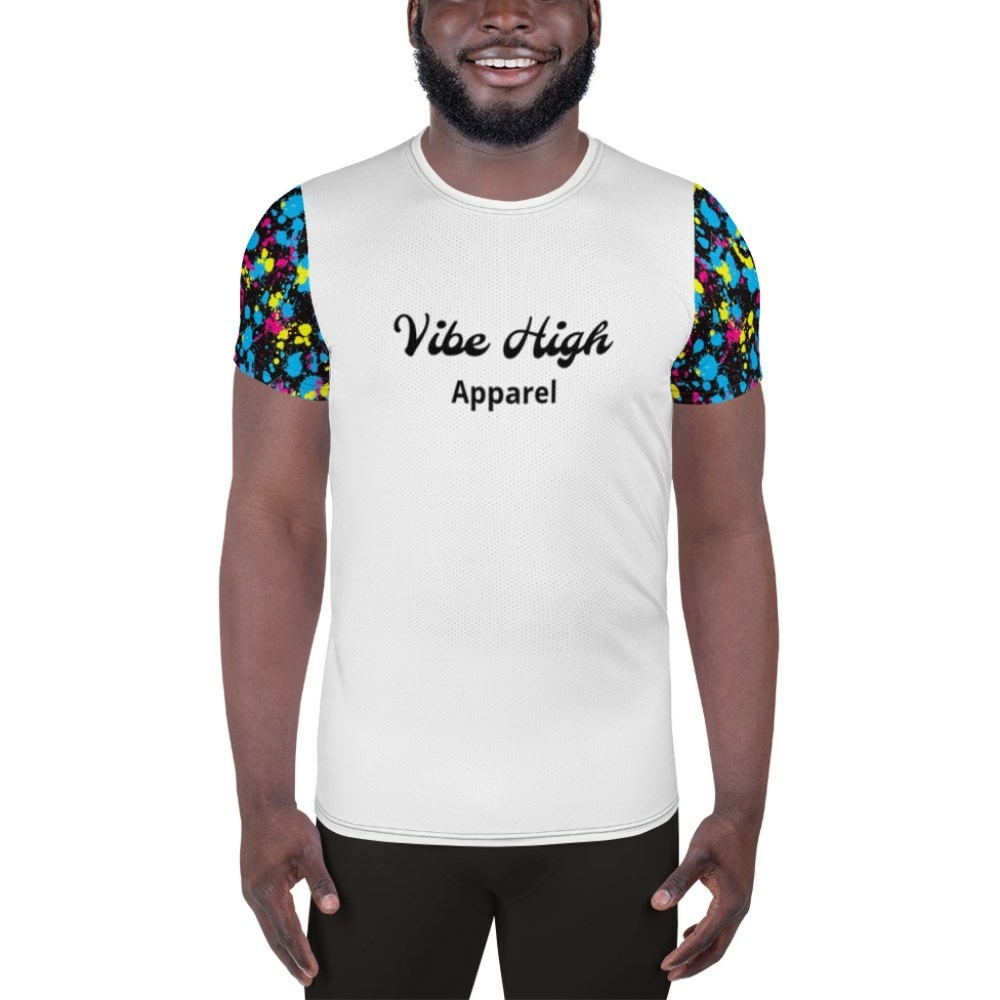 Splatter Back Men’s Athletic T-shirt